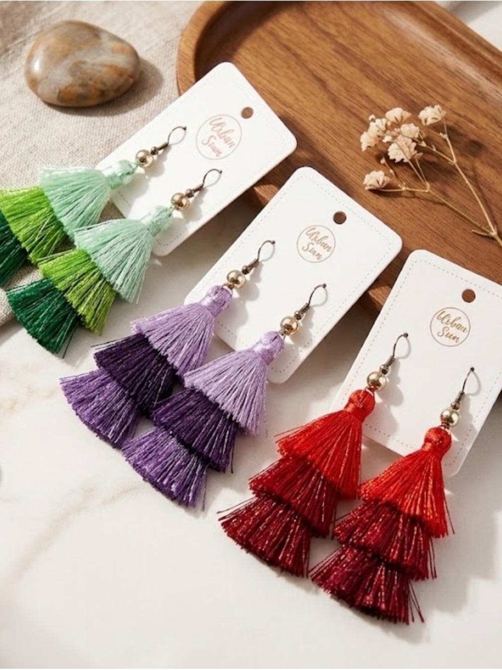 NWT Urban Sun Tassel Earrings - Bundle of 3 Pairs